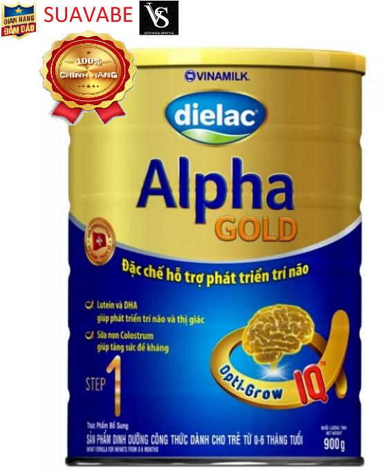 Sữa Bột Vinamilk Dielac Alpha Gold IQ Step 1 - Hộp Thiếc 900g