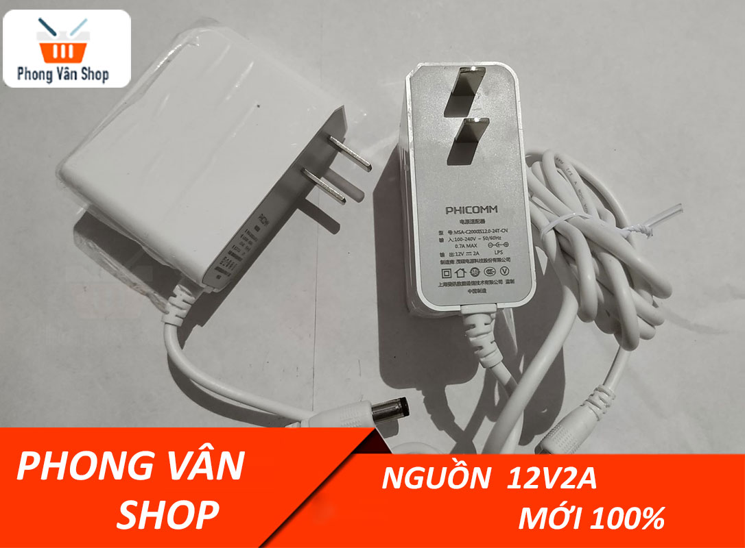 Nguồn 12v2a - 5.5x2.1-2.5 - mới - bảo hành 3 tháng - adapter 12v2a