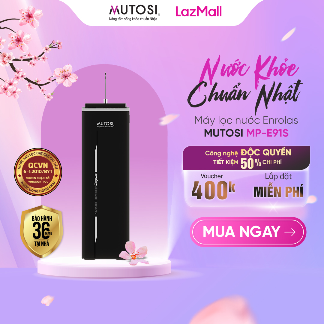 Máy lọc nước ro 9 lõi enrolas mutosi mp-e91s