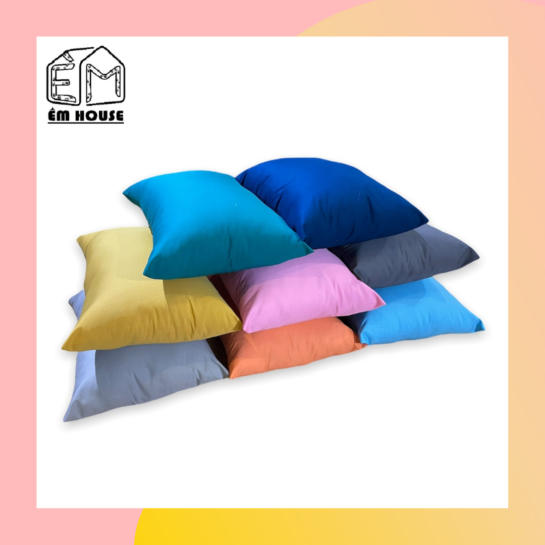 Vỏ gối nằm màu trơn Êm House cao cấp 50x70, 40x60 (May theo yêu cầu)
