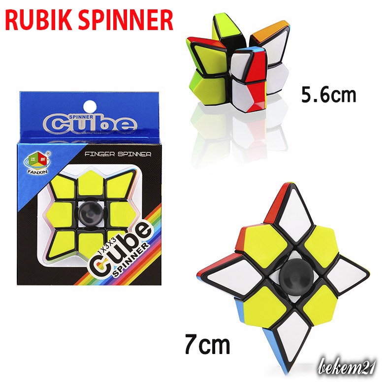 Rubik Spinner Con Quay Biến Thể Windmill Fidget Spinner 1x3x3 Rubic Mẫu