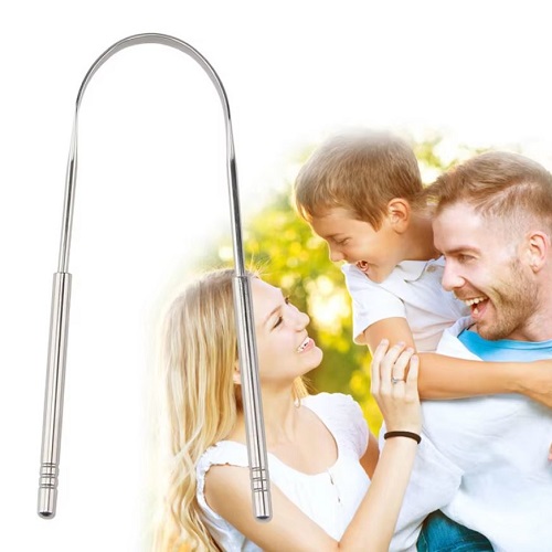Dụng Cụ Cạo Lưỡi Vệ Sinh Lưỡi Chất Liệu Hợp Kim Kháng Khuẩn Tái Sử Dụng An Toàn Sạch Sẽ