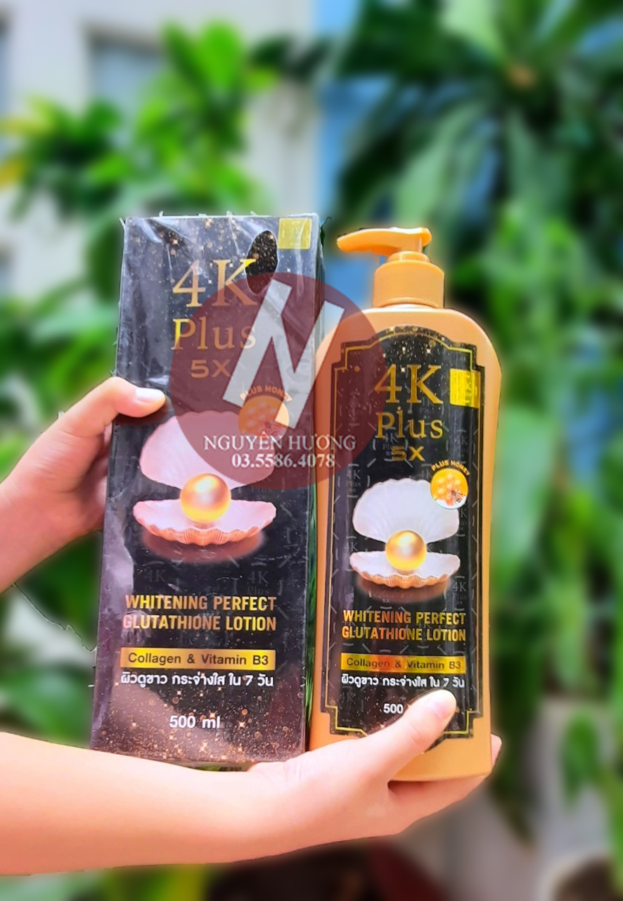 Kem dưỡng thể 4k Plus 5x | Kem dưỡng thể Thái Lan | Kem dưỡng da toàn thân 500ml
