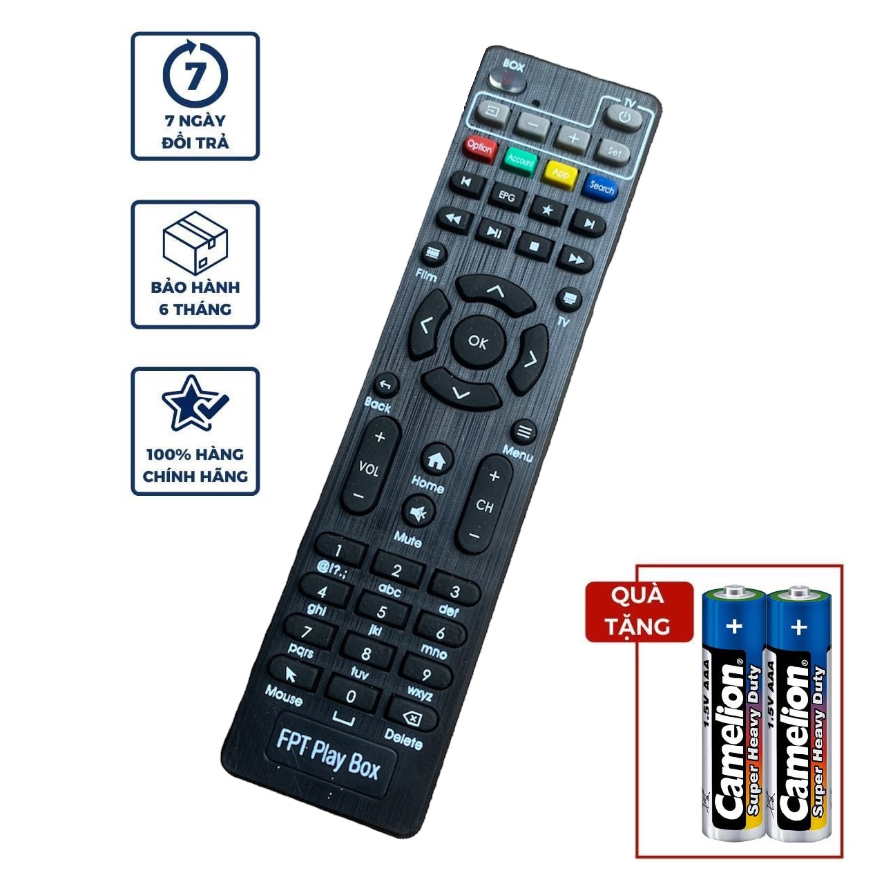 Remote điều khiển đầu thu play box fpt đầu kĩ thuật số - hàng cao cấp
