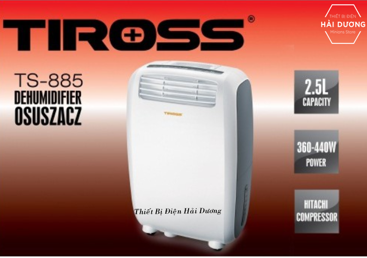 Máy hút ẩm tiross ts885 16 - 20lít / ngày