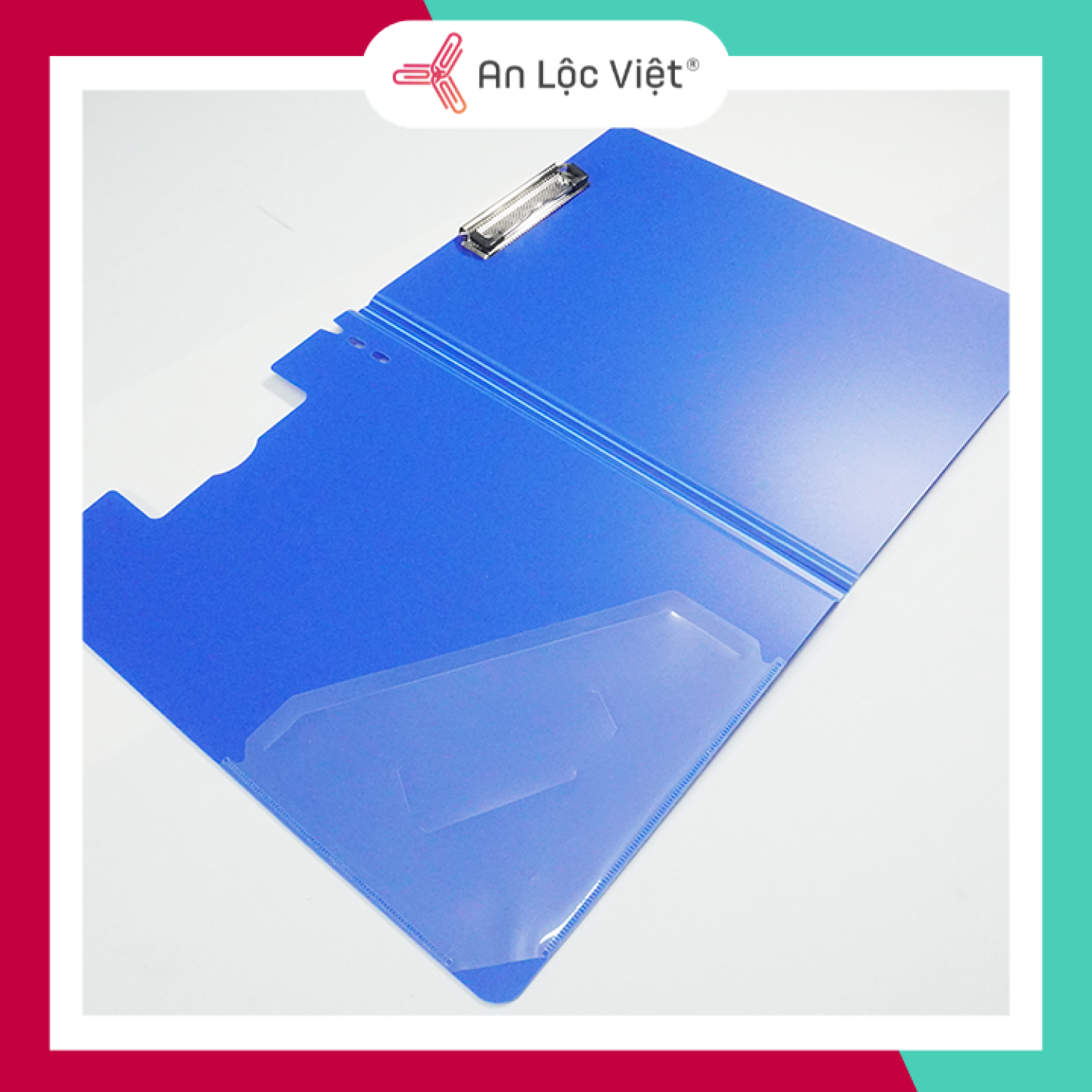 Bìa trình ký đôi nhựa Xifu A4 - Xanh dương