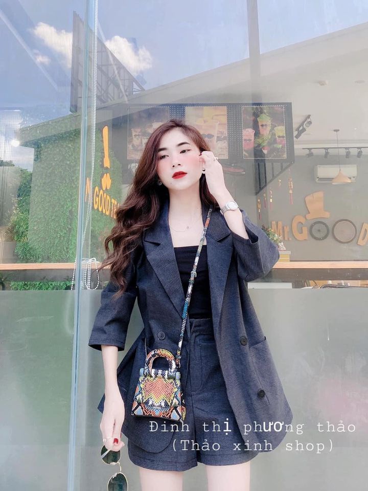 Sét vest kẻ 3 món hàng siêu hót lên fom chuẩn, nhím xù 1001