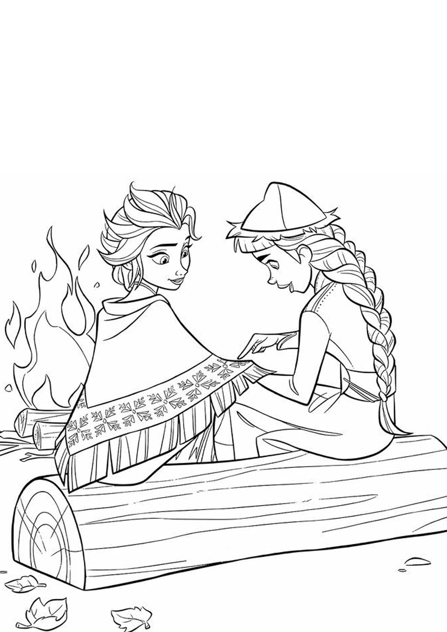 Tranh tô màu công chúa Elsa và Anna. - betapto.com