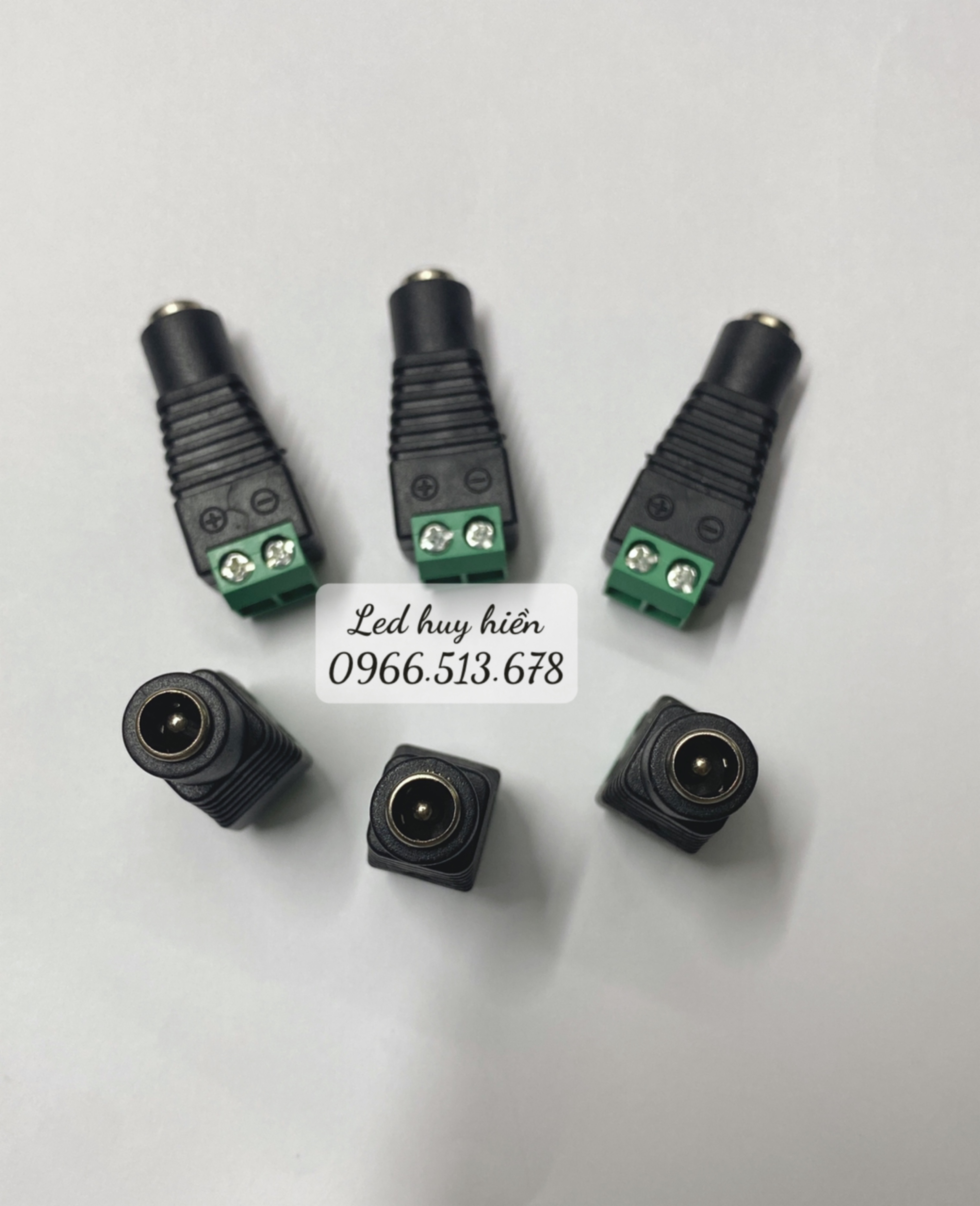 Rắc đực cái nối nguồn DC 5v 12v 24v vặn vít chân đồng, Jack nối DC đực cái chân đồng cho nguồn adapter