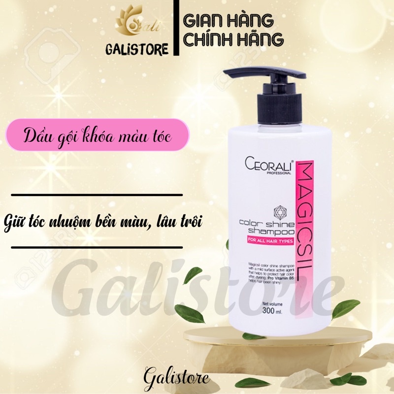 Dầu gội giữ màu tóc nhuộm CEORALI MAGICSIL, Dầu gội cho tóc nhuộm, Dầu gội xả giúp tóc bền màu, lâu trôi 300ml Galistore