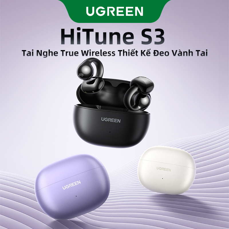 UGREEN Hitune S3 Mở Tai Nghe Bluetooth 5.4 Earphone Thiết Kế Kẹp Tai Tích Hợp Thoại HD & Khử Tiếng Ồn Khi Gọi Dành Cho Thể Thao for iPhone 15 Pro Max Samsung S24 S23 Ultra Model:45785
