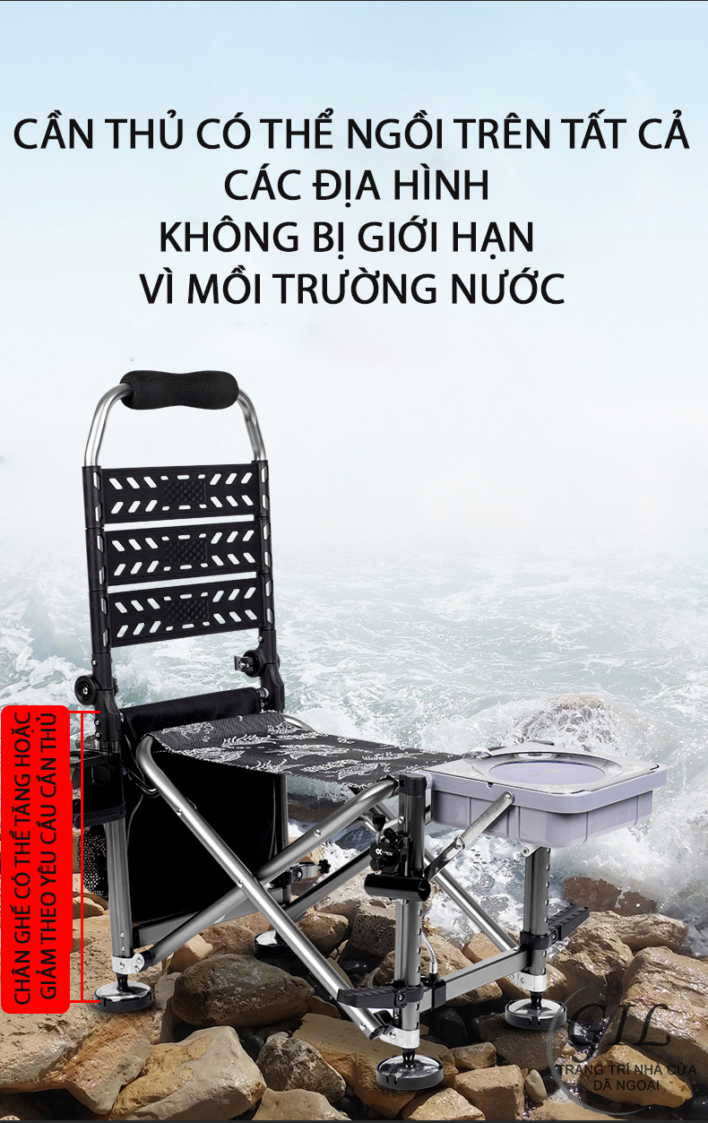 Ghế ngồi câu cá địa hình cao cấp 07