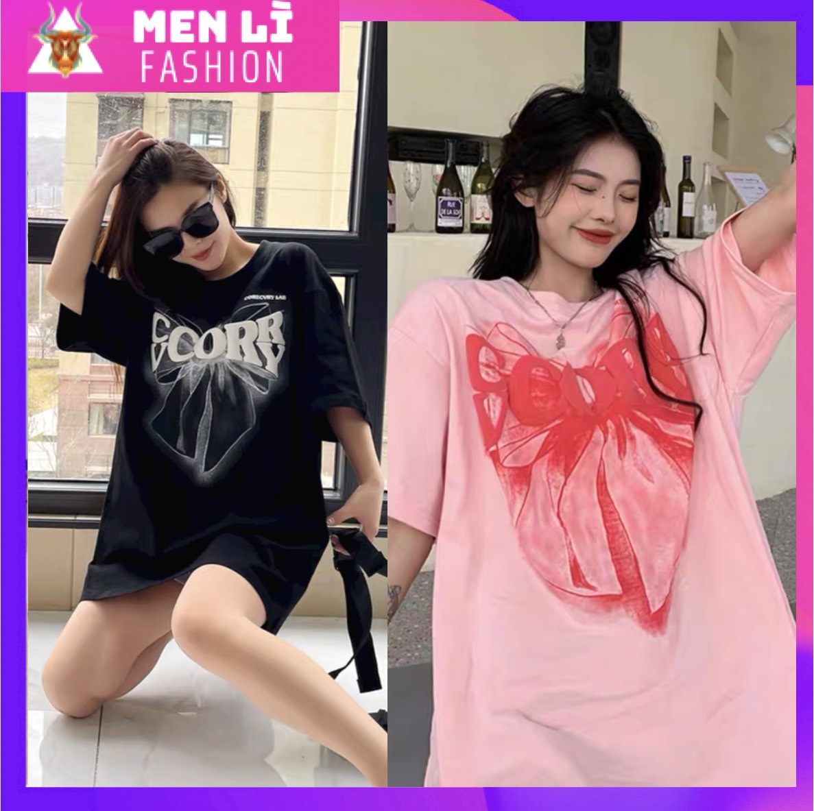 Áo Thun CHIẾC NƠ CORRY Nam Nữ Unisex Áo Phông Form Rộng Tay Lỡ AT145 trending xu hướng Men Lì Fashion Thời Trang Độc Đẹp Vải Dày Mịn Thoáng Mát Kiểu Dáng Năng Động Trẻ Trung