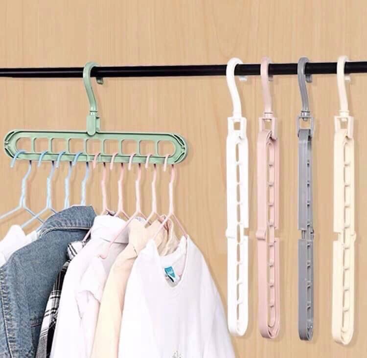[HCM](CHỊU LỰC TỐT) - COMBO 5 MÓC TREO QUẦN ÁO ĐA NĂNG 9 LỖ - MÓC TREO QUẦN ÁO CHỊU LỰC  TIẾT KIỆM KHÔNG GIAN TỦ QUẦN ÁO CHO BẠN