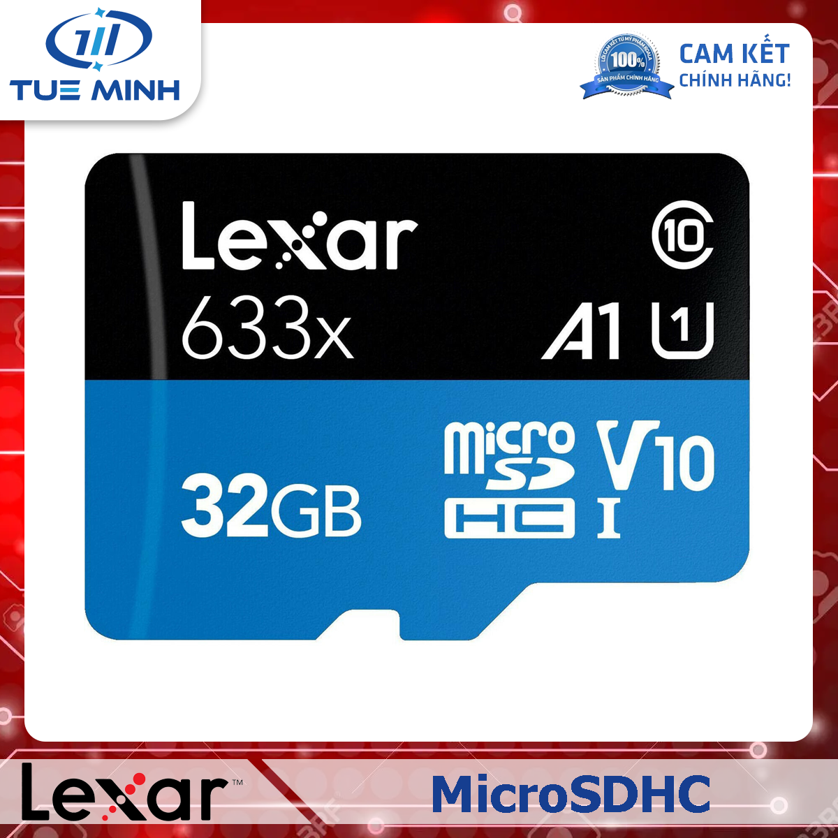 Thẻ nhớ lexar 32gb micro sd card sdhc uhs-i high performance 633x 100mb/s u1 4k tf memory card