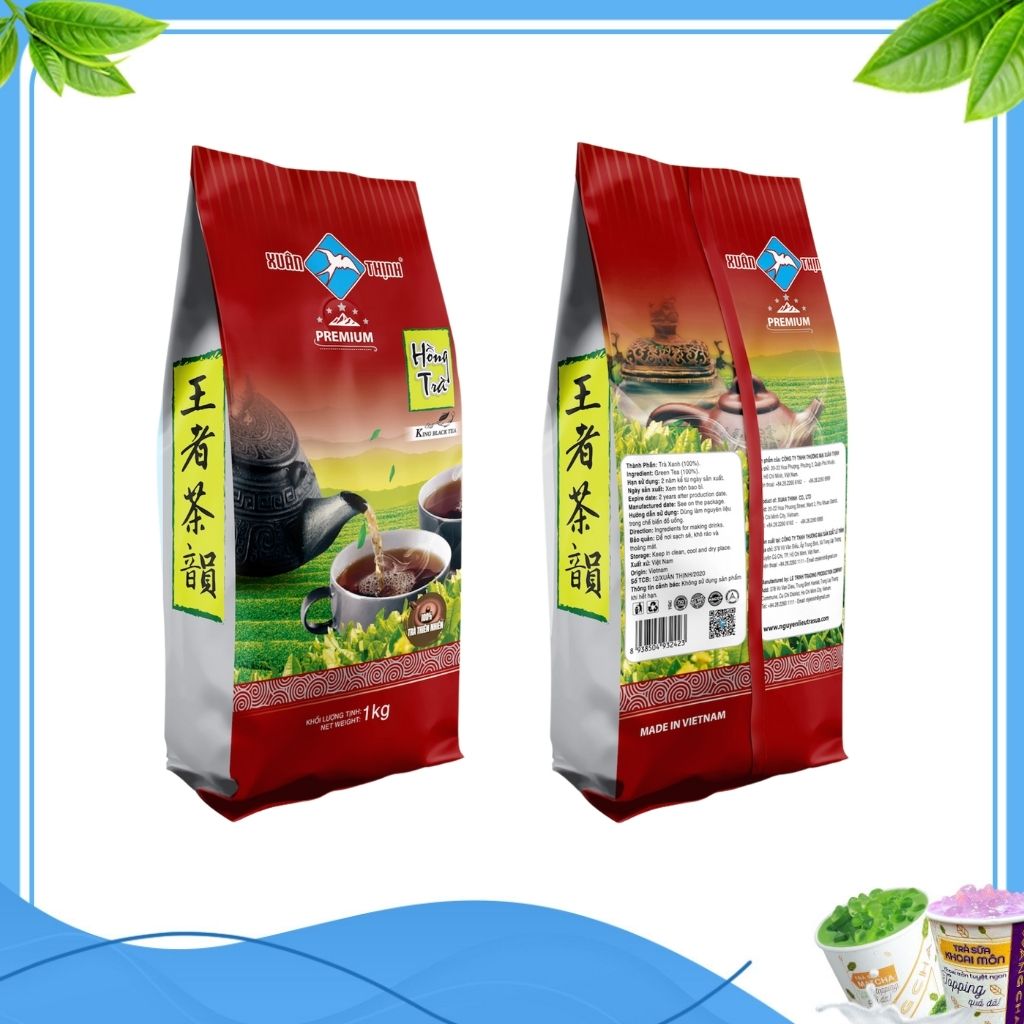 Hồng trà pha trà sữa đậm đà - Hồng trà đặc biệt thơm ngon Xuân Thịnh - Hồng trà Đài Loan siêu ngon đạt chuẩn ISO 22000, HACCP, HALAL (500g)