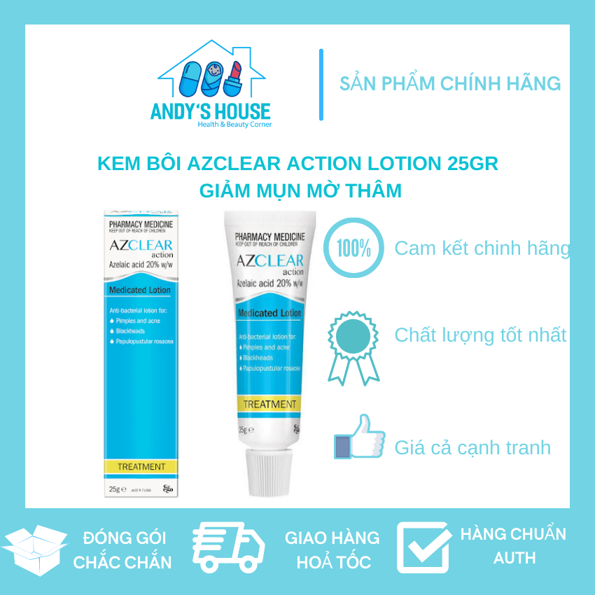 Kem Bôi Azclear Action Lotion 25gr Giảm Mụn Mờ Thâm