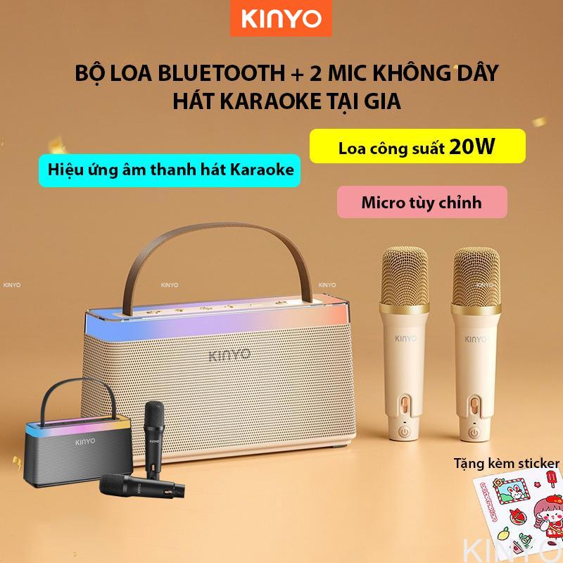 [20W] Bộ Loa Bluetooth + 2 Mic Hát Karaoke Mini Tại Nhà C10, Có Thể Thay Đổi Giọng, Dễ Sử Dụng