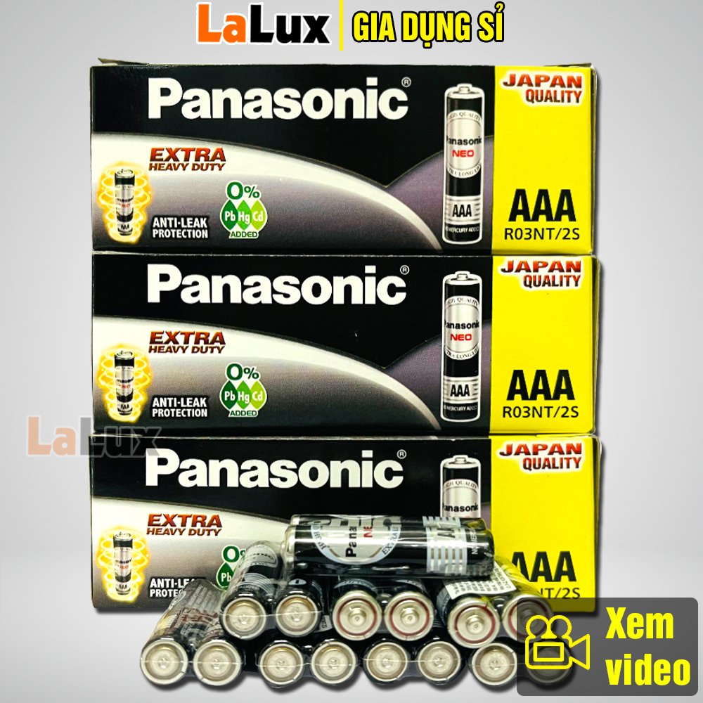 Pin AAA Panasonic CHÍNH HÃNG 1.5V CHỌN SỐ LƯỢNG- Pin 3A Cho Chuột Không Dây, Điều Khiển Từ Xa, Pin Tiều AAA máy đo huyết áp, đường huyết, oxy, nhiệt kế, đài radio, máy tính, đồng hồ, đồ chơi điện tử  LALUX