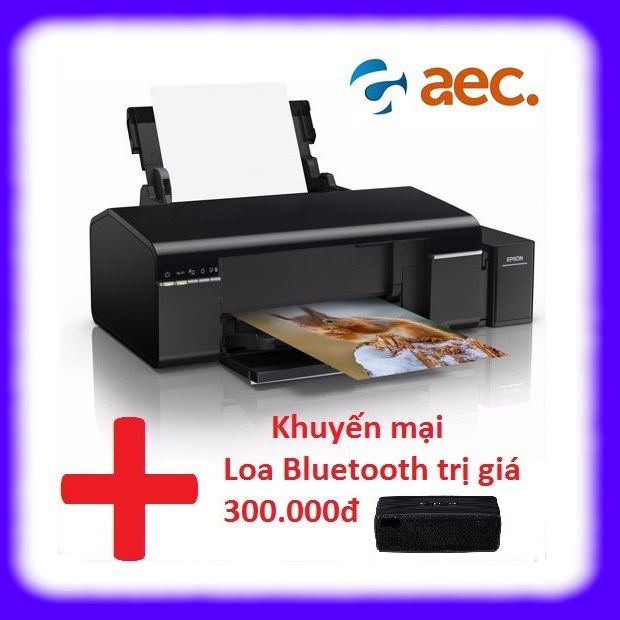 Máy in phun màu Epson L805 sử dụng mực Pigment UV chống nước chống bay màu + Khuyến mại loa bluetooth 300k