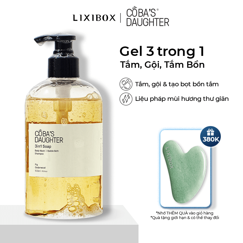 Gel tắm gội, tắm bồn coba's daughter bodywash, shampoo and bubble bath 3in1 500ml