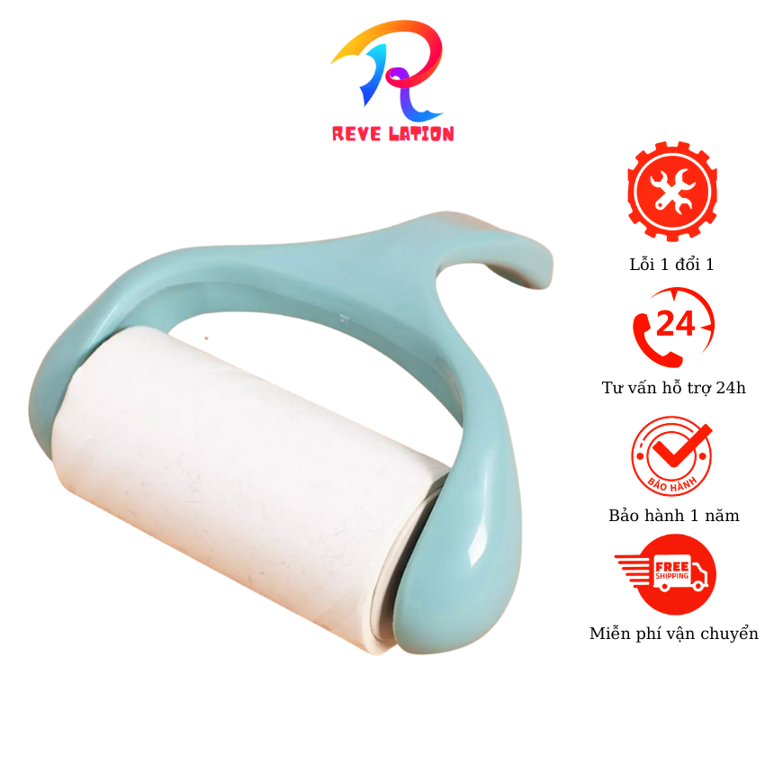 Cây lăn bụi quần áo ga trải giường tặng kèm 1 cuộn lõi giấy dính bụi làm sạch đồ len đồ da sofa chăn màn nhanh dễ dàng