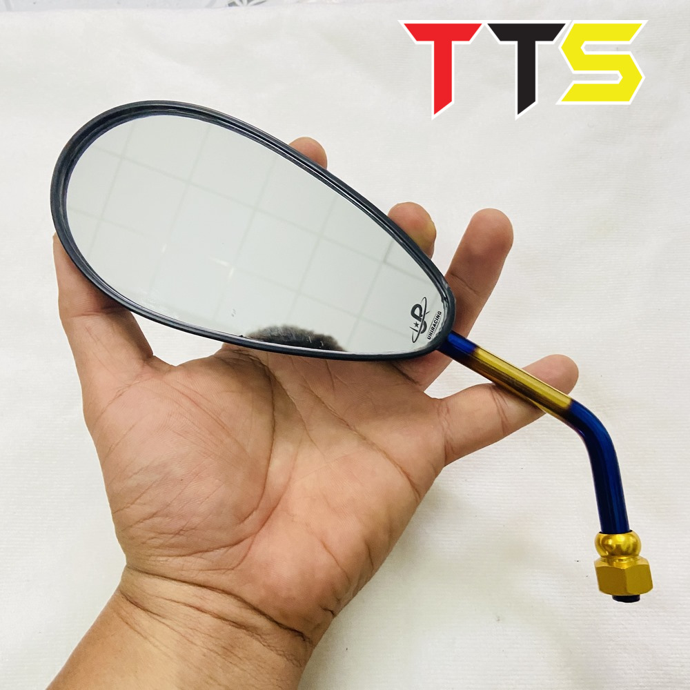 [HCM]( Titan xanh vàng ) Gương kính chiếu hậu xe máy giọt nước 1 cây bên trái chân 10ly răng thuận