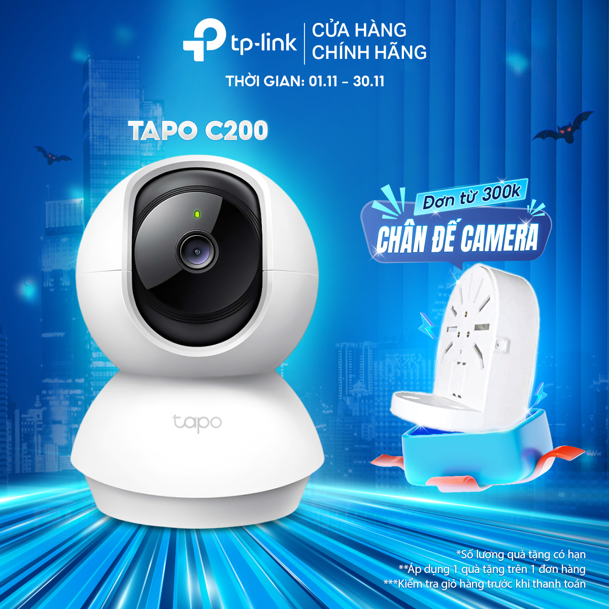 Camera IP Tapo C220 - 4MP, Quay Quét 360 Độ, Hỗ Trợ Cloud Storage