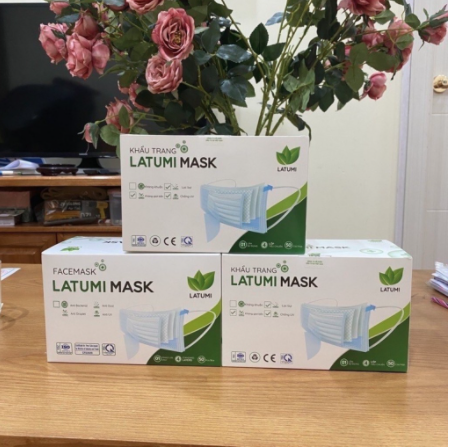 COMBO 3 HỘP Khẩu Trang Y Tế 4 Lớp Kháng Khuẩn Cao Cấp LATUMI Sản Xuất Theo Tiêu Chuẩn Quốc Tế { Hàng Chính Hãng }
