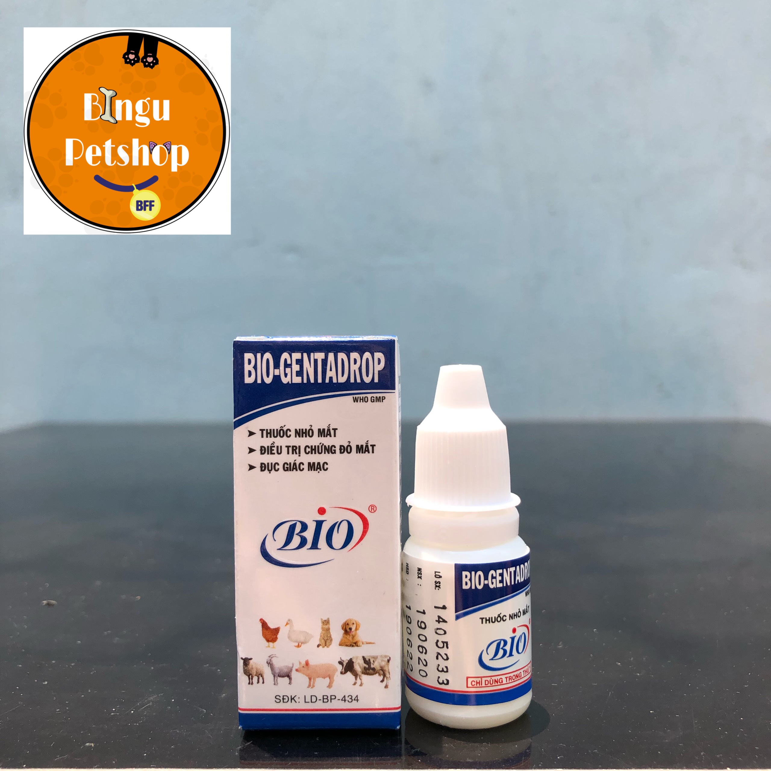  [CHAI 10ML] Nhỏ mắt cho chó mèo Bio Genta drop