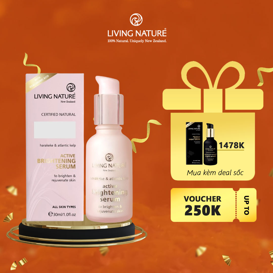 Serum dưỡng sáng da Active Brightening Serum Living Nature 30ml