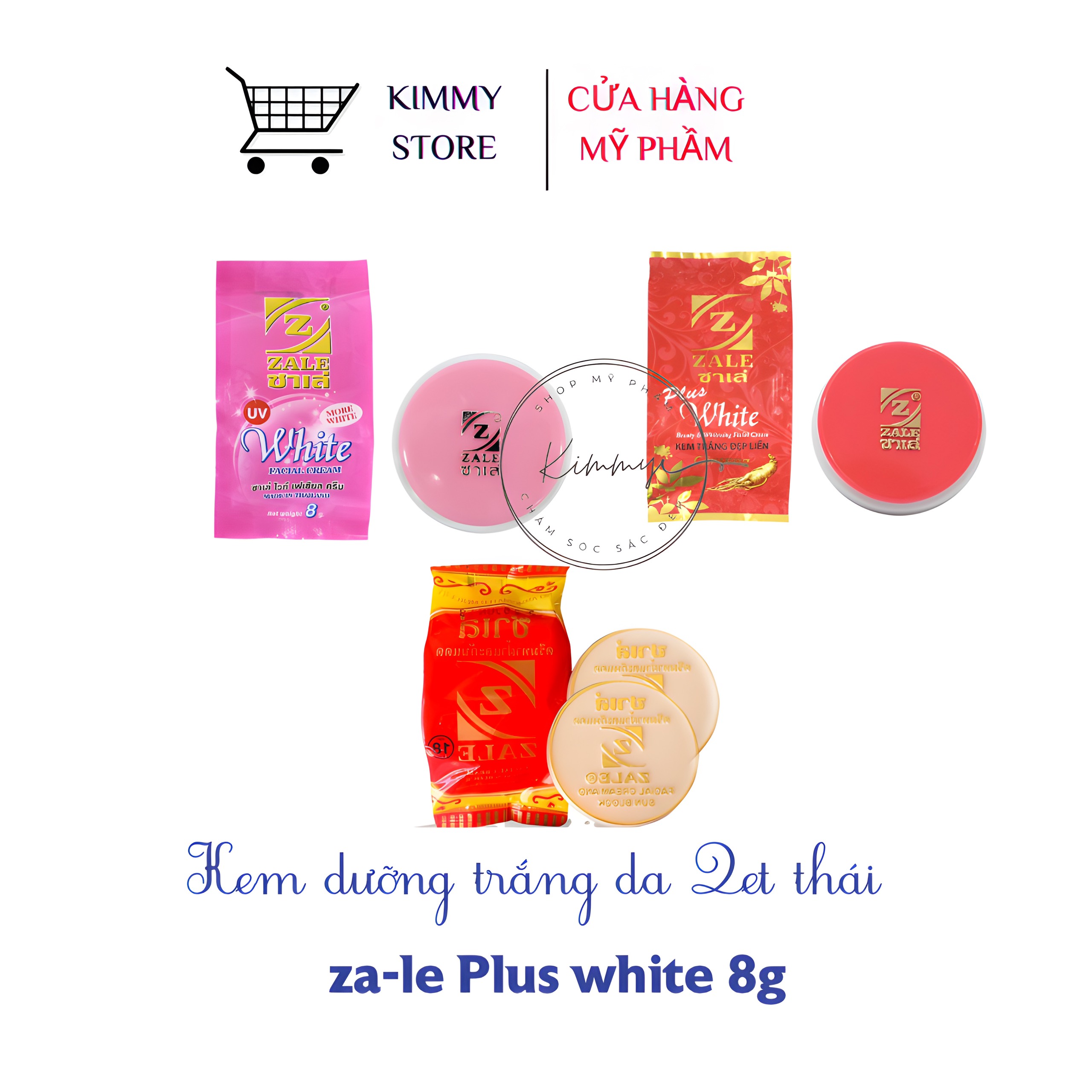 Lẻ hộp kem trắng da zale đỏ và zale hồng