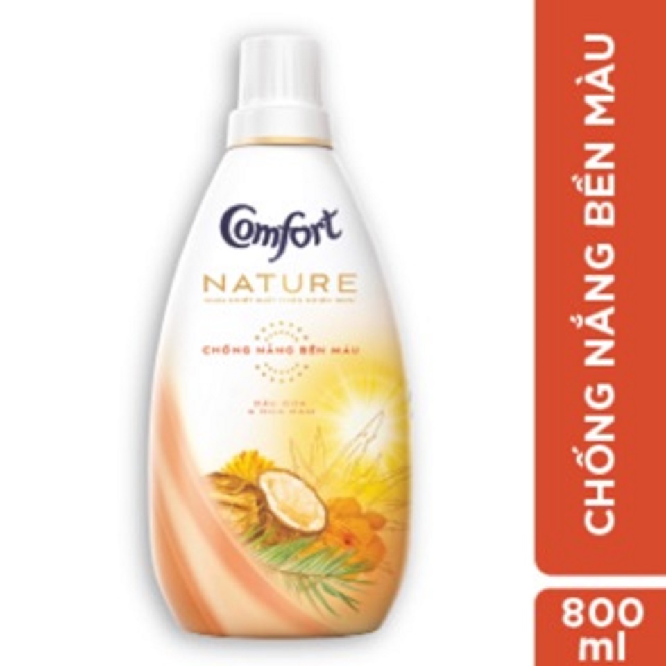 Nước xả comfort thiên nhiên chống nắng bền màu chai 800ml