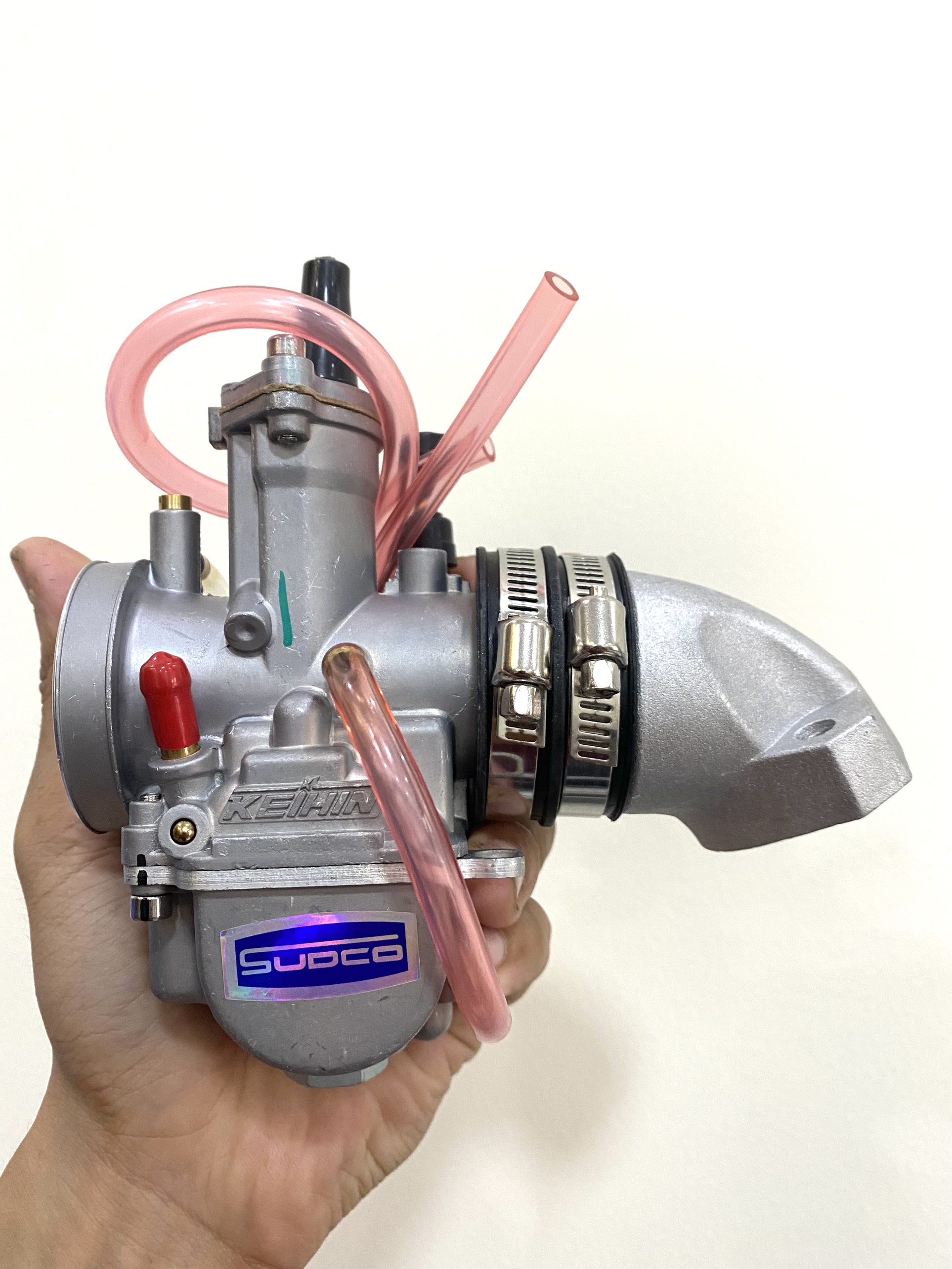 bình xăng con kenhin ga dẹp PWK họng 24 cho xe zin PXL