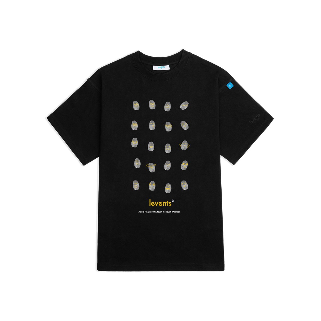 ←★→áo thun levents finger print/ black
