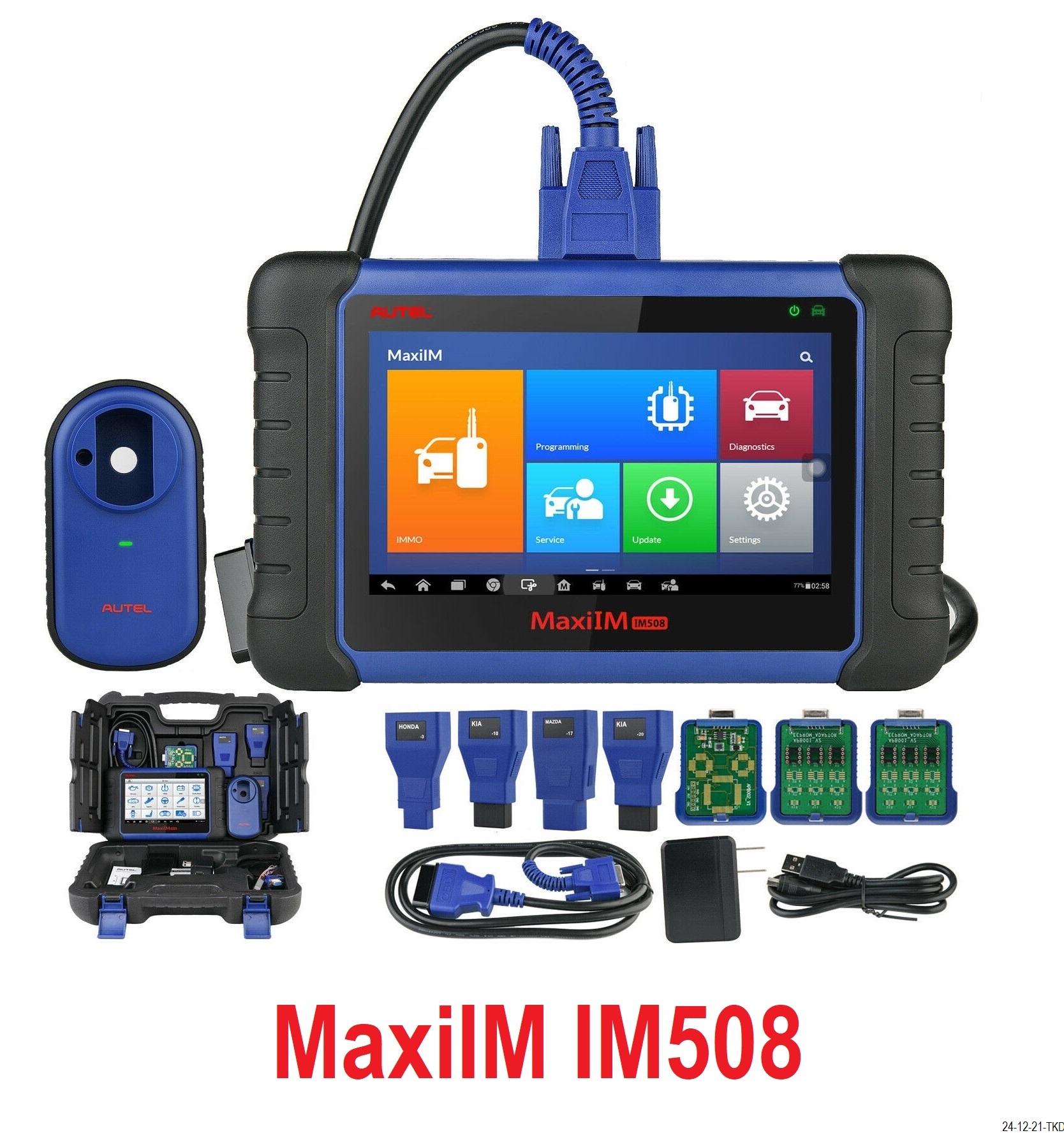 Thiết Bị Cài Đặt, Lập Trình Chìa Khóa, Smartkey Ô Tô, Đọc Ghi Chip Chìa Khóa, Chẩn Đoán, Đọc Lỗi, Xóa Lỗi, Xem Dữ Liệu Động Trực Tiếp Các Dòng Xe Ô Tô - Hàng Chính Hãng - Autel MaxiIM IM508