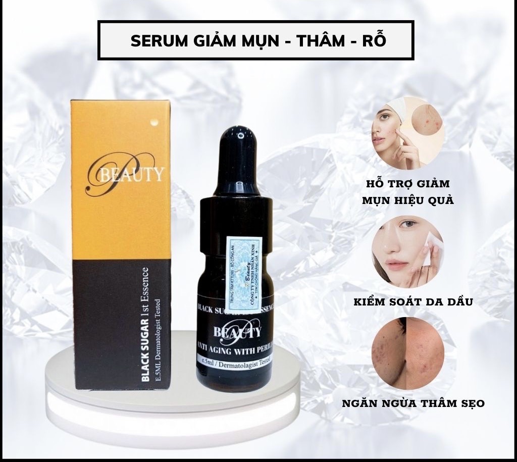 Serum ngăn ngừa mụn Black sugar giúp da sạch mụn, mờ thâm, dưỡng da căng bóng