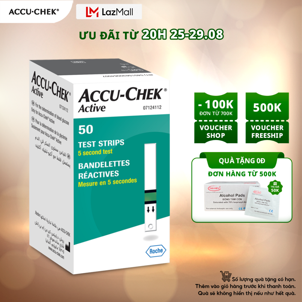 Hộp 50 que thử đường huyết accu-chek® active