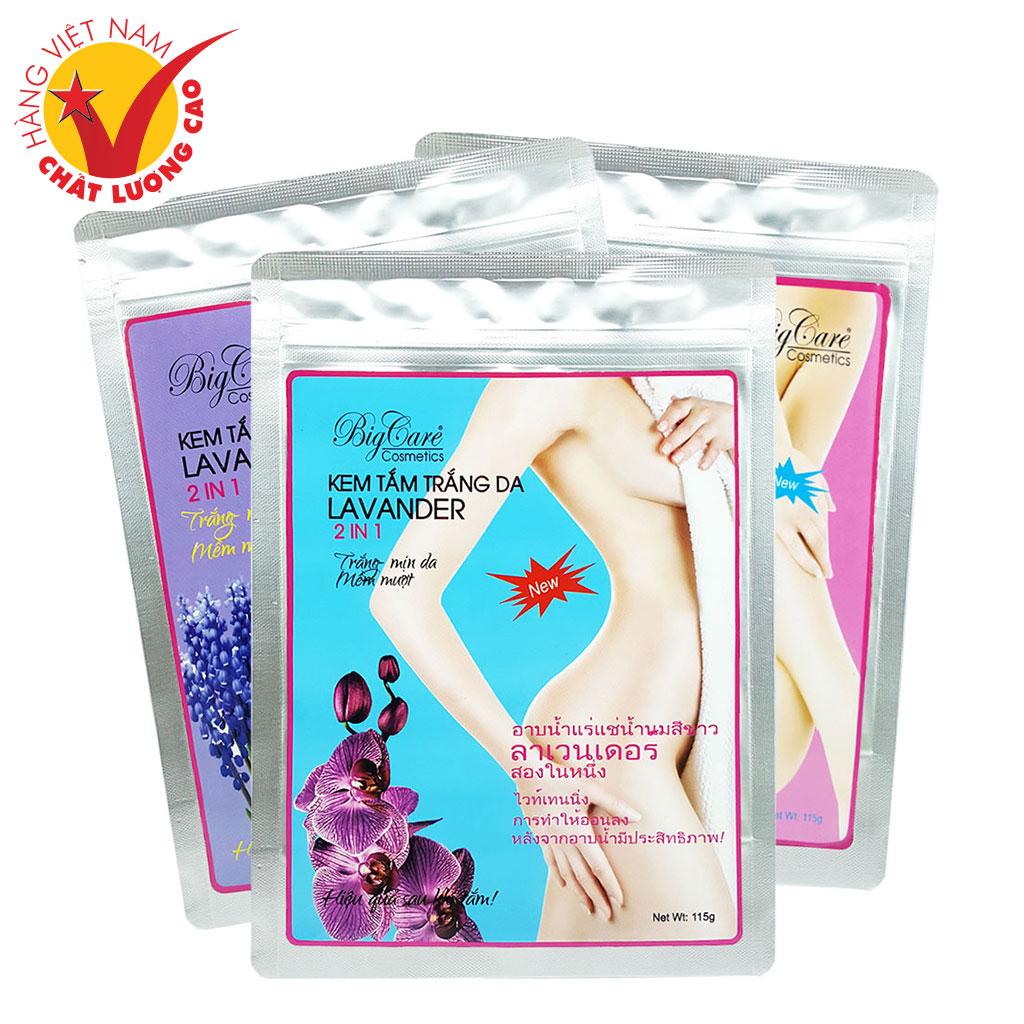3 Kem Tắm Trắng Ủ Trắng Body Toàn Thân BigCare Lavender Chiết Suất Bột Gạo An Toàn Tại Nhà 20 Phút Mỗi Lần - 2 Lần Mỗi Tuần Công Nghệ Nhật Bản Thái Lan Nhanh Chóng Làm Trắng Sau Chưa Đầy 2 Tuần