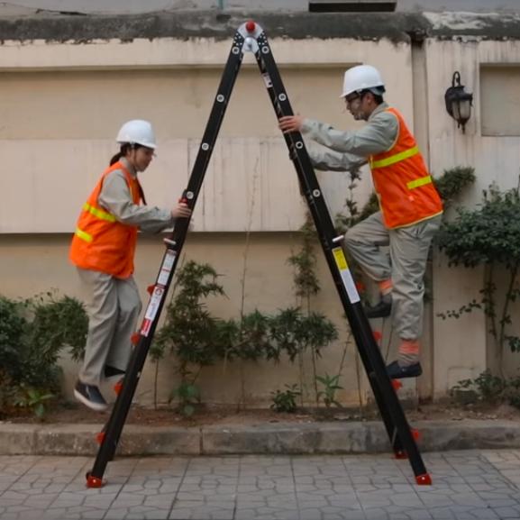 Thang nhôm gấp rút 5,6m nikawa - nhật bản nkb-45