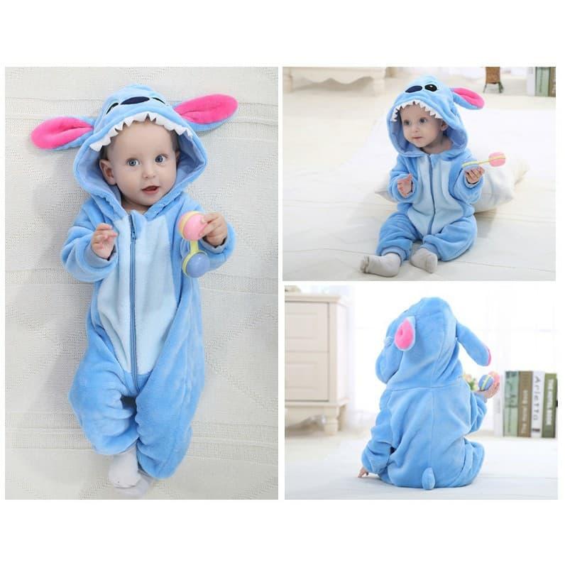 Body liền thân hình stich jumsuit body lông thú cho bé