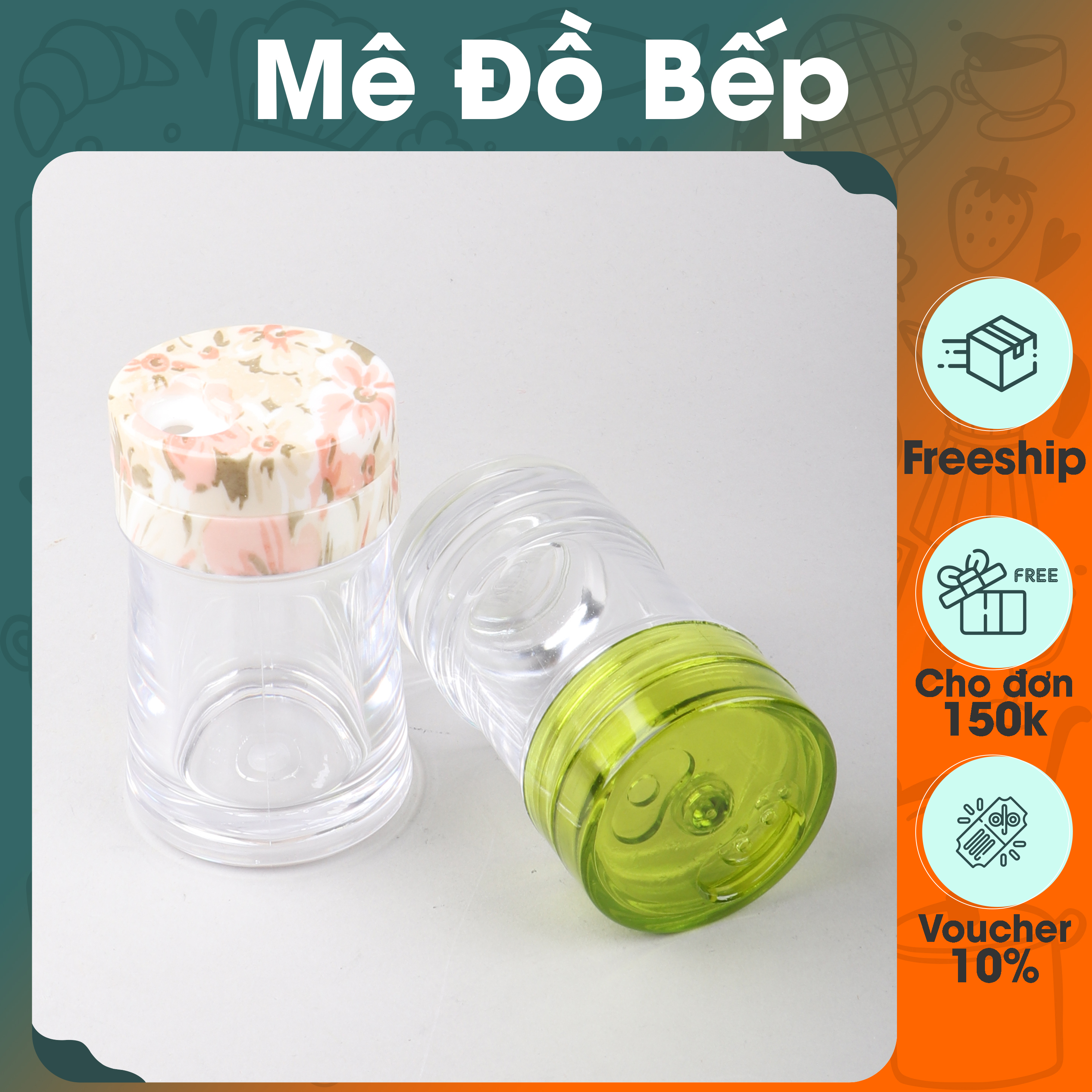 Hủ đựng tăm nhựa PP Bam House có nắp xoay cao cấp HT01 – BamBam Store