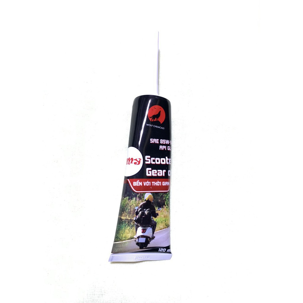Nhớt láp, dầu nhớt hộp số xe ga Wolf Chemicals 85W90 120ml thông dụng cho mọi loại xe tay ga