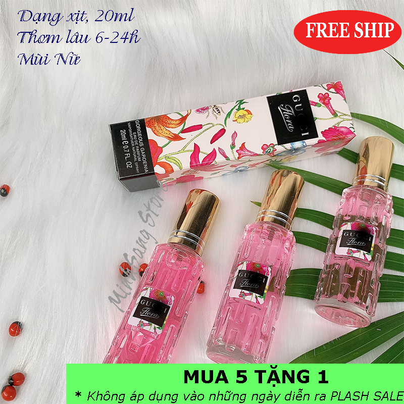 Combo 3 nước hoa nữ guci flora mini 20ml lưu 6-12h