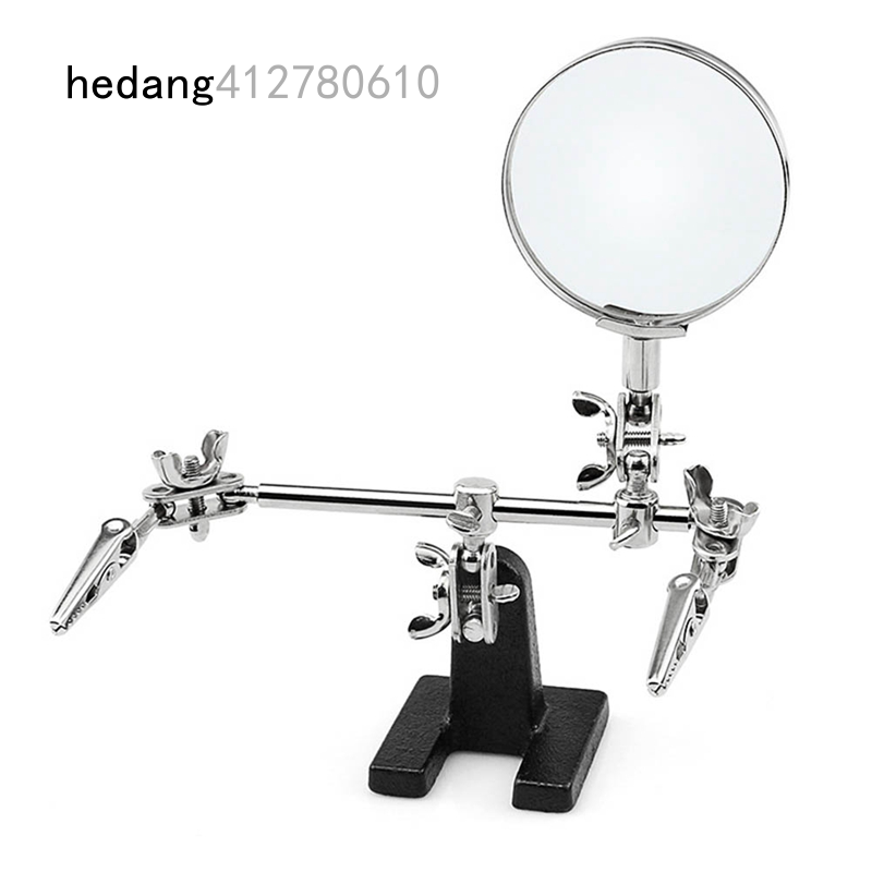 Công Cụ Tay Thứ Ba Giúp Dễ Dàng Mang Theo Bệ Hàn Với 5X Kính Lúp 2 Kẹp Cá Sấu 360 Độ Điều Chỉnh Xoay Khóa Cánh Tay Cho Kính Lúp Được Lựa Chọn