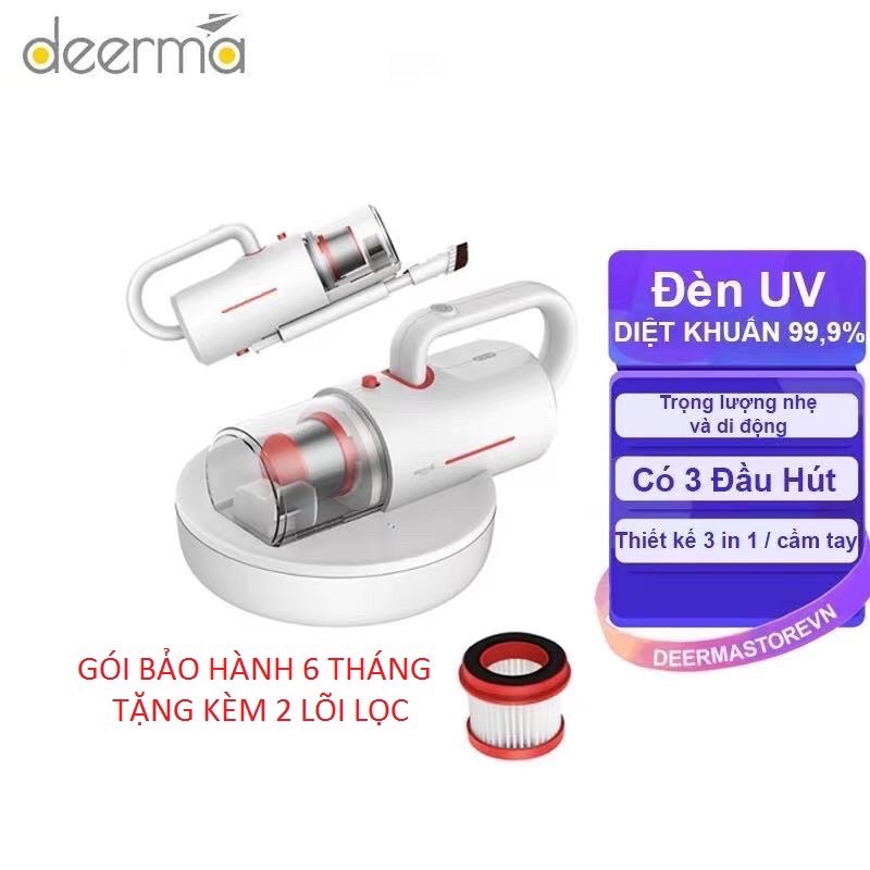 Máy hút bụi giường nệm - thảm - sofa 3 in 1 deerma cm1300 - bh 6 tháng tặng kèm 2 lõi lọc hepa