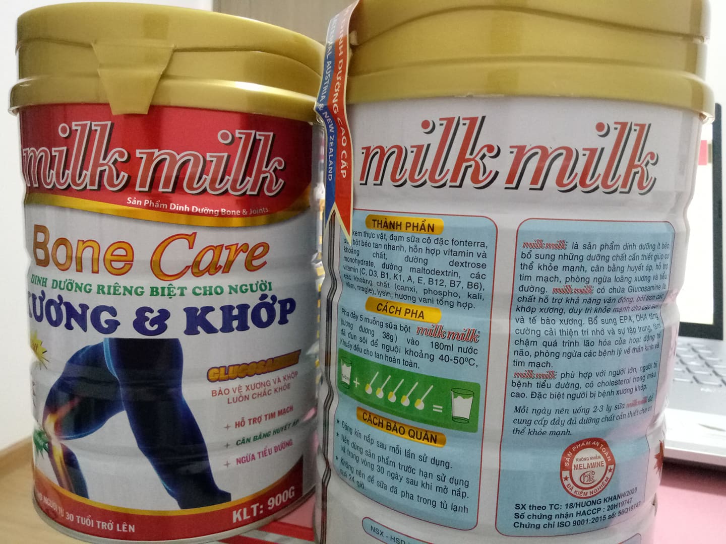 SỮA XƯƠNG KHỚP MILKMILK BONE CARE LON 900G - 3 Khỏe Cơ, Xương, Khớp - Dành cho người từ 30 tuổi