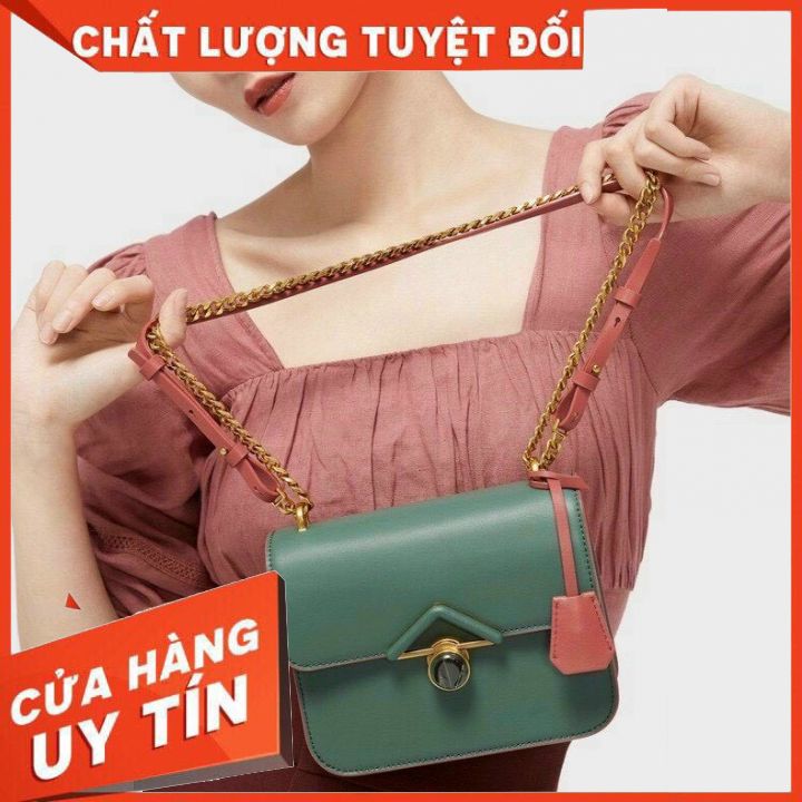 Túi Xách Đeo Chéo cnk Khoá Tam Giác Kiểu Mới Thời Trang 2021 Kèm Chian