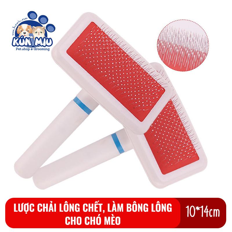 Lược chải lông cho chó mèo, công dụng lấy lông chết, làm bông lông kún miu