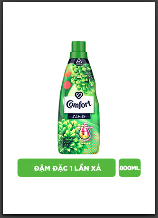 Nước xả vải comfort đậm đặc 1 lần xả chai 800ml